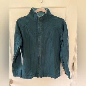 Teal Reversible Zip Up Athletic Jacket Size Large?